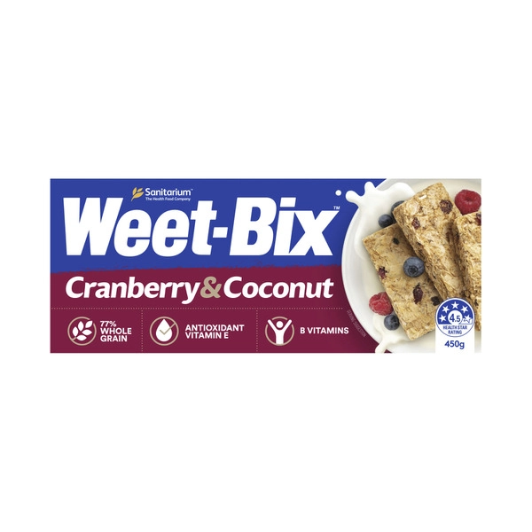 Sanitarium Weet-Bix Blends Cranberry & Coconut Cereal 450g