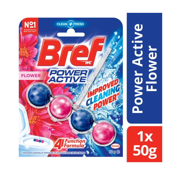 Bref Power Active Rim block Toilet Cleaner Fresh Flowers 50g