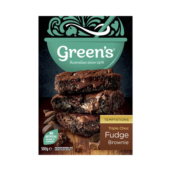 Greens GREENS TRIPLE CHOC BROWNIE MIX 500G 