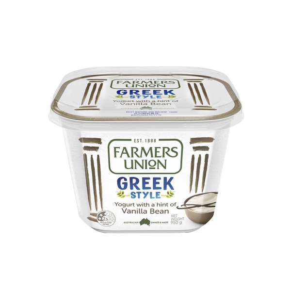 Farmers Union Greek FARMERS UNION GREEK STYLE VANILLA YOGURT 950G 