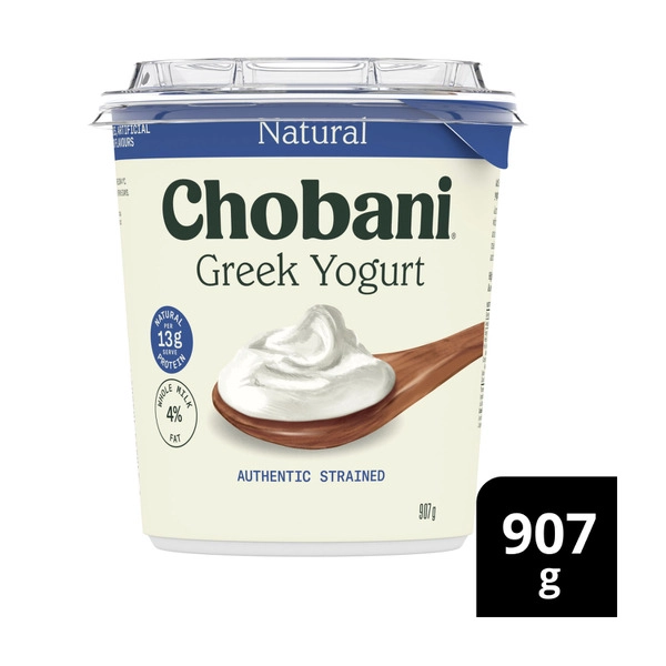 Chobani Greek Yogurt Natural Whole Milk 907g