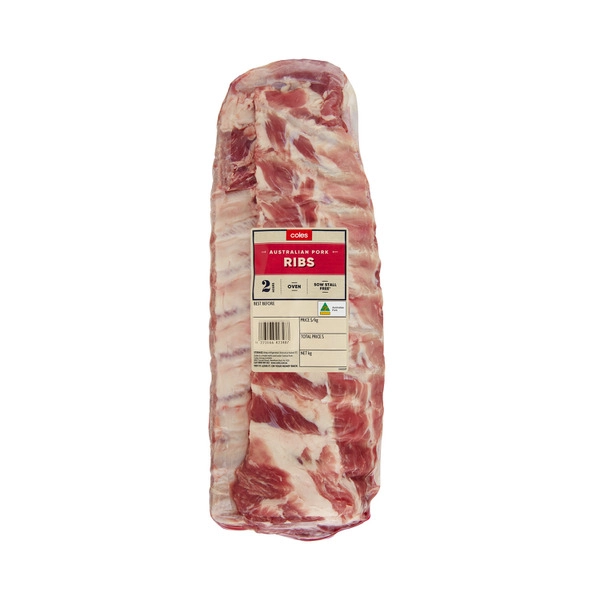 Coles Pork Ribs BBQ approx. 1.2kg