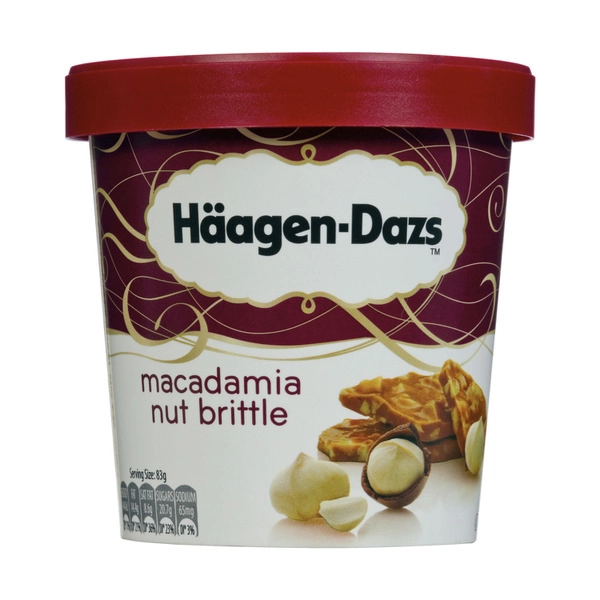 Haagen Dazs Ice Cream Macadamia Nut Brittle Tub 457mL