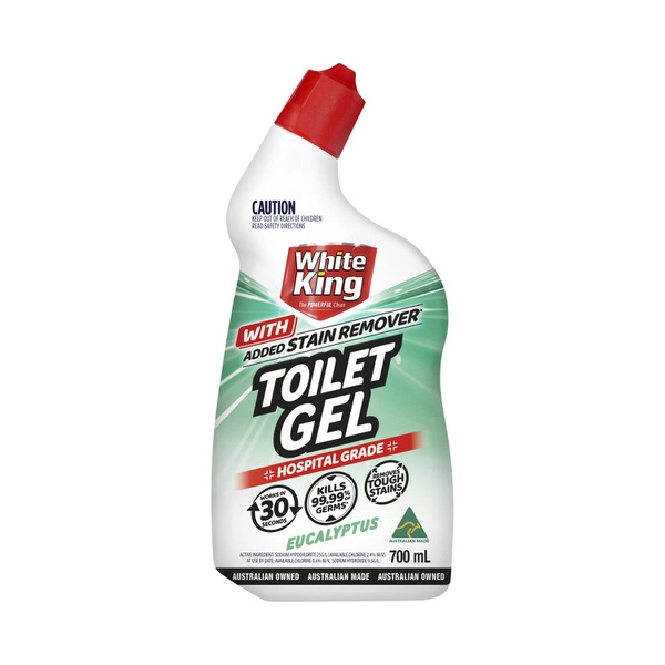 White King Powerclean Toilet Bleach Gel Eucalyptus 700mL