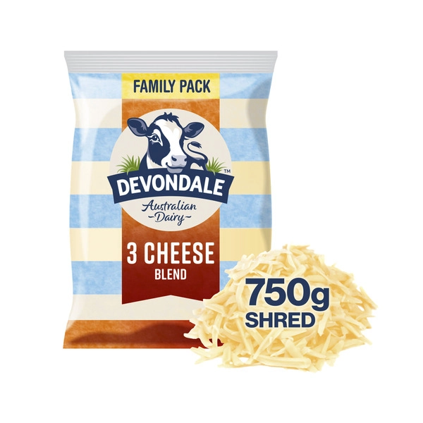 Devondale 3 Cheese DEVONDALE CHEESE SHREDDED BLEND 