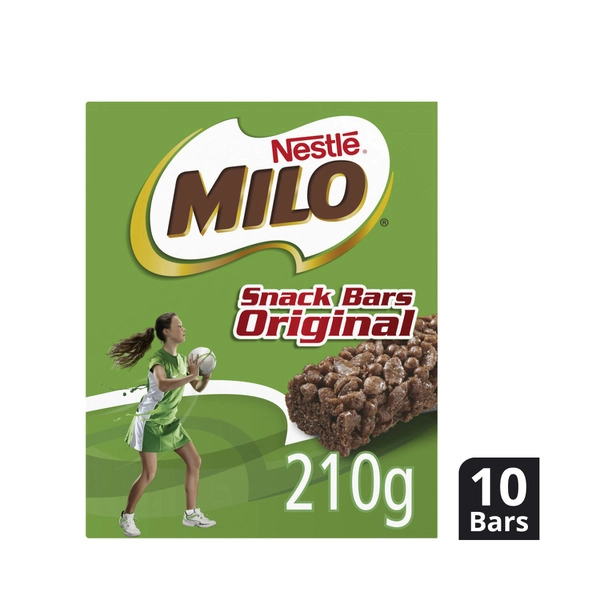 Nestle Milo Original Snack Bars 10 Pack 210g