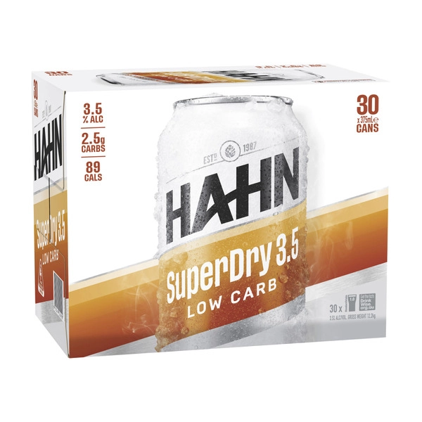 Hahn Super Dry 3.5 Block Can 375mL 30 Pack