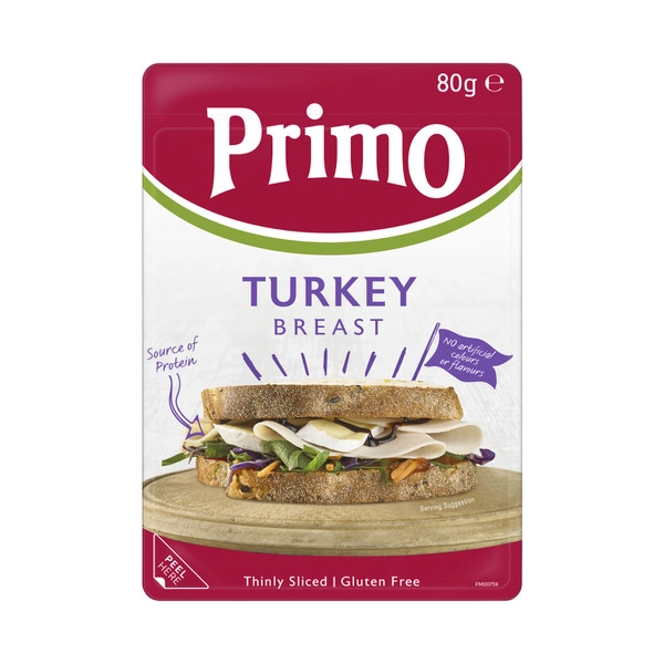 Primo Sliced Turkey Breast 80g