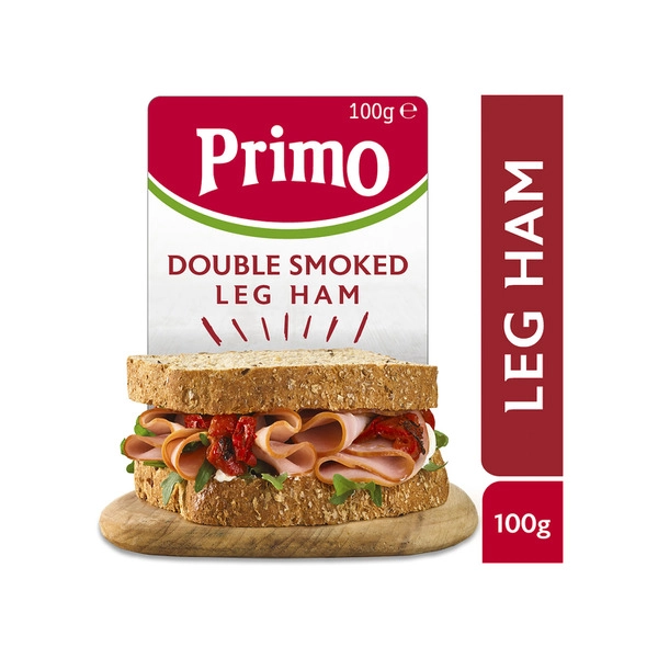 Primo Gluten Free Thinly Sliced Double Smoked Leg Ham 100g