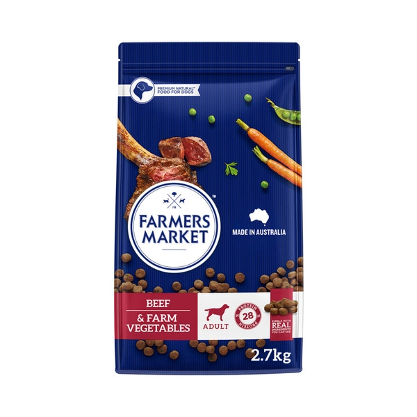 Farmers Market Adult Dry Dog Food Beef With Farm Vegetables 2.7kg