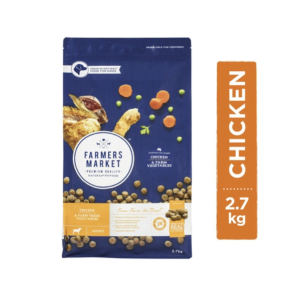 Farmers Market Adult Dry Dog Food Chicken With Farm Vegetables 2.7 kg