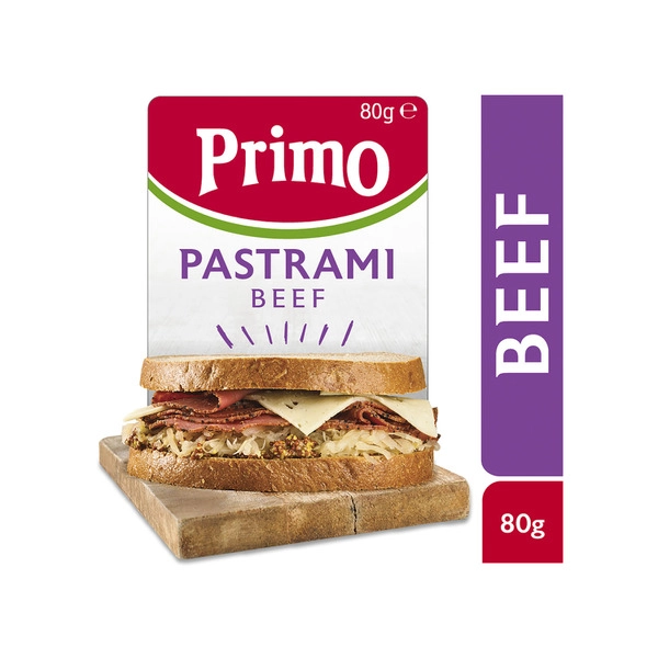 Primo Gluten Free Thinly Sliced Pastrami Beef 80g