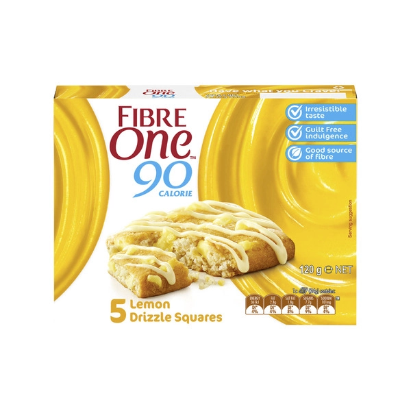 Fibre One Lemon Drizzle 5 Bars 120g