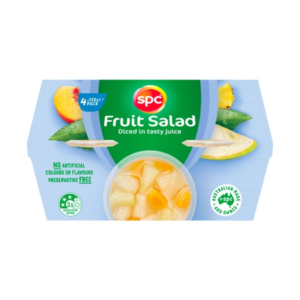 SPC Aussie Made Diced Fruit Salad in Juice 120g 4 pack