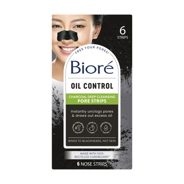 Biore Charcoal Deep Cleansing Pore Strips 6 pack