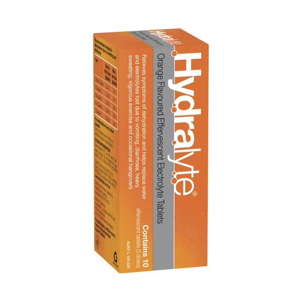 Hydralyte Tablets Orange 10 pack