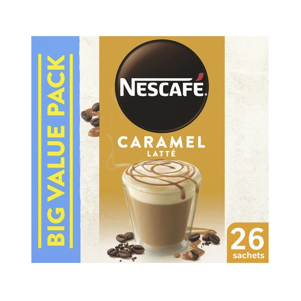 Nescafe Caramel Latte Coffee Sachets 26 Pack