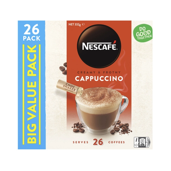 Nescafe Cappuccino Coffee Sachets 26 Pack