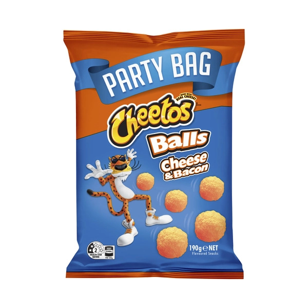 Cheetos Balls Cheese Snacks Party Bag Cheese & Bacon 190g