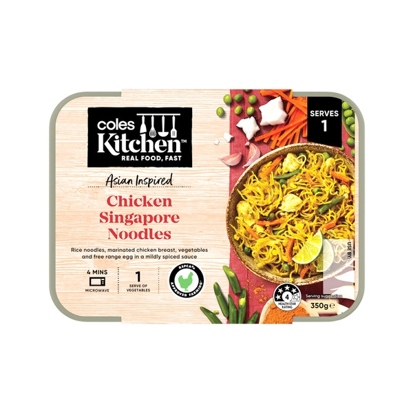 Coles Kitchen Chicken Singapore Noodle 350g