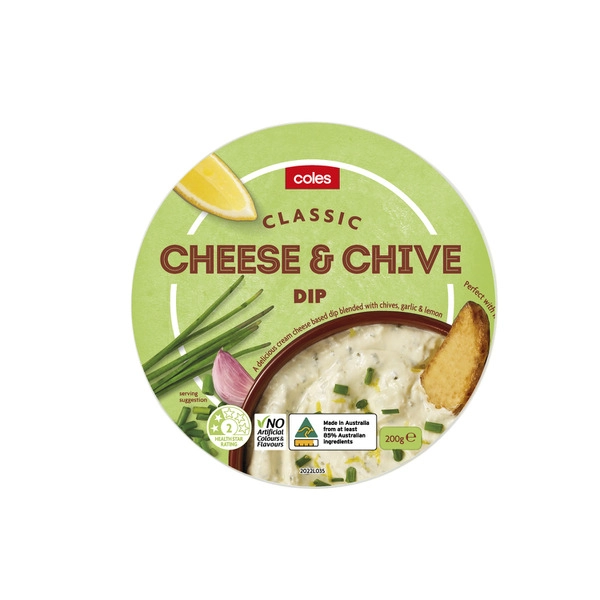 Coles Cheese & Chive Dip 200g