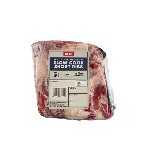 Coles Beef Slow Cook Short Ribs approx. 800g each