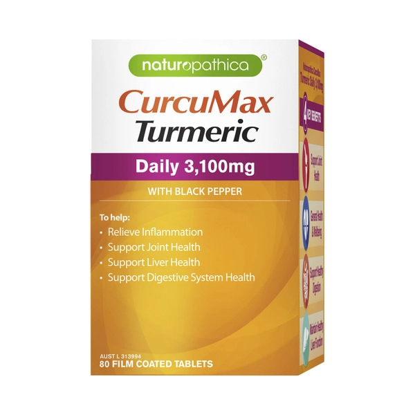 Naturopathica Curcumax Daily Care 3100mg Tablets 80 pack