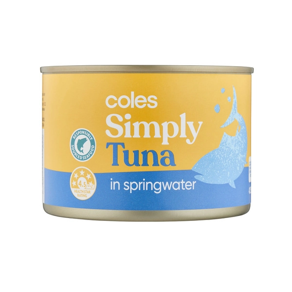 Coles Simply Tuna Springwater 425g