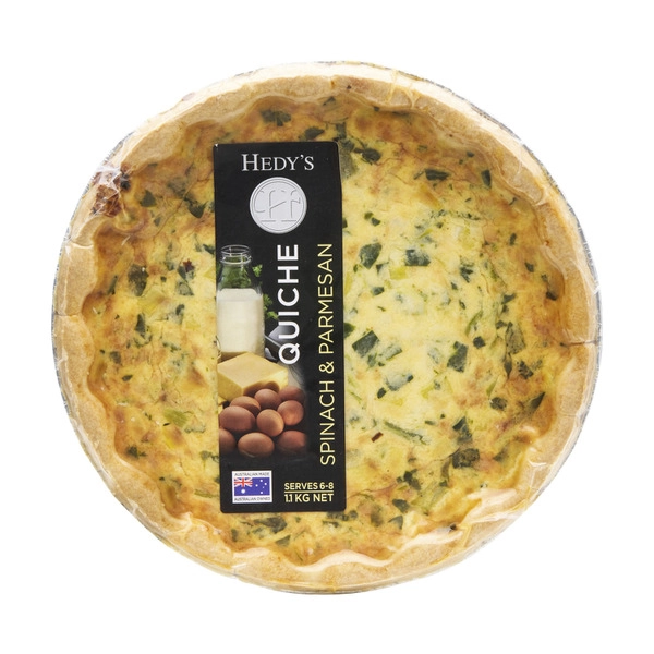 Hedys Quiche Spinach Parmesan 1.1kg