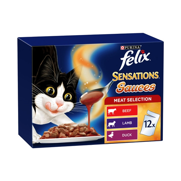 Felix Sensations Sauce Meat Selection Cat Food 85g 12 pack