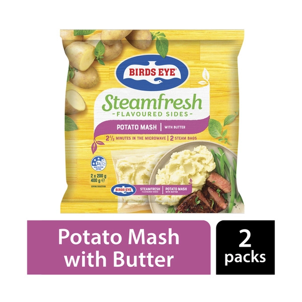 Birds Eye Frozen Steamfresh Potato Mash With Butter 400g