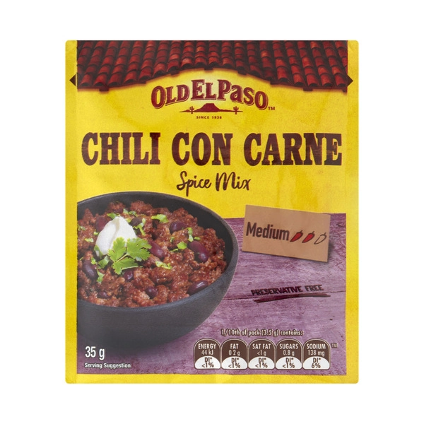 Old El Paso Chilli Con Canre Spice Mix 35g