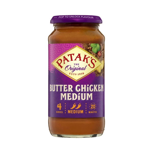 Patak's Butter Chicken Simmer Sauce Medium 450g