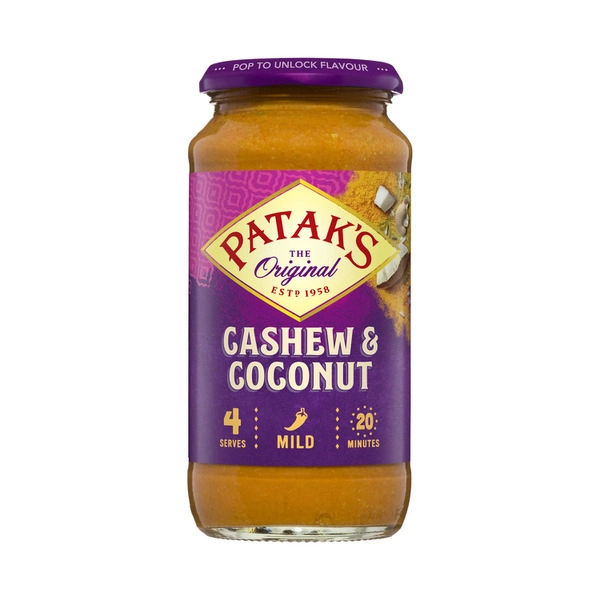 Patak's Cashew & Coconut Simmer Sauce Mild 450g