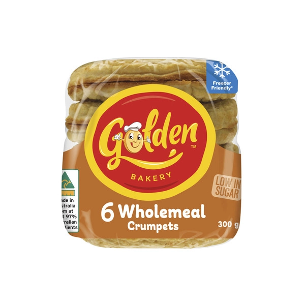 Golden Crumpet Rounds Wholemeal 6 pack