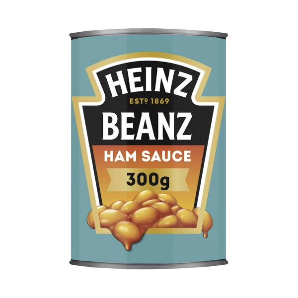 Heinz Beanz Baked Beans HEINZ CANNED BAKED BEANS:HAM SAUCE:.:300 GRAM 