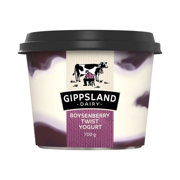 Gippsland Dairy Boysenberry Twist Yoghurt 700g