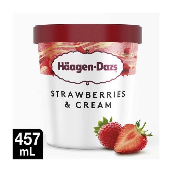 Haagen-dazs Ice Cream HAAGEN-DAZS ICE CREAM STRAWBERRIES AND CREAM 457ML 