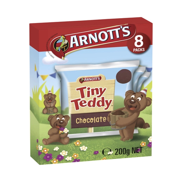 Arnotts Tiny Teddy 8 Pack ARNOTTS TINY TEDDY MULTIPACK 8PK:CHOCOLATE:.:200 GRAM 