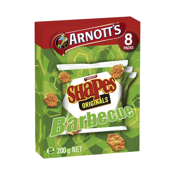 Arnotts Shapes 8 Pack ARNOTTS SHAPES MULTIPACK 8PK:ORIGINAL BBQ:.:200 GRAM 