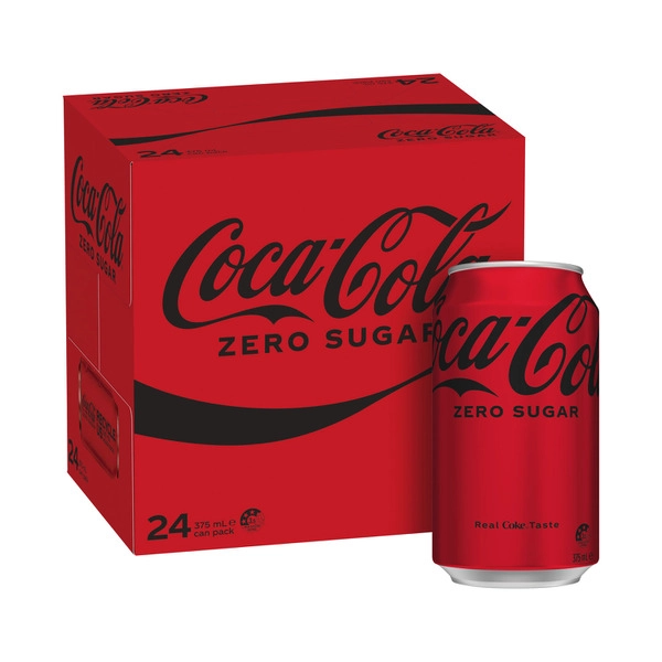 Cca Coca Cola COCA-COLA ZERO SUGAR SOFT DRINK MULTIPACK CANS 24X375ML 