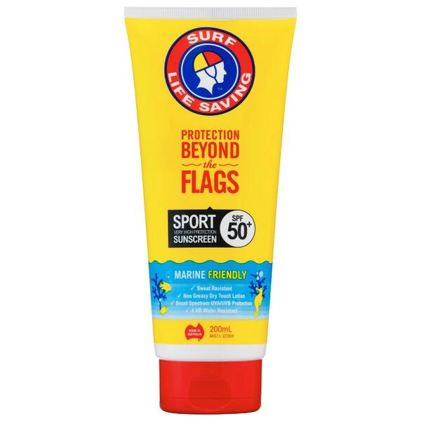 Surf Life Saving Sport Sunscreen Tube SPF50+ 200mL