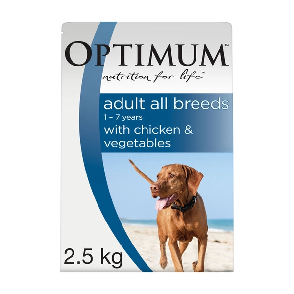 Optimum Adult All Breeds Grain Free Dry Dog Food Chicken & Vegetables 2.5kg