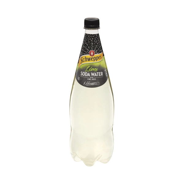 Schweppes Lime Soda Water with Lime Juice Bottle 1.1L