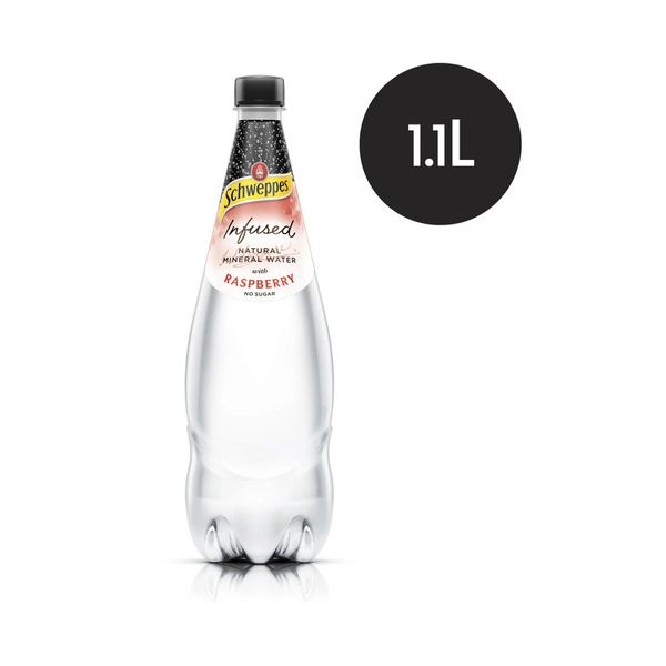 Schweppes Infused Raspberry Mineral Water 1.1L