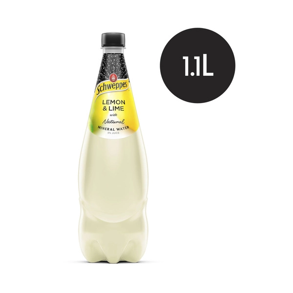 Schweppes 1.1l Min Water SCHWEPPES MINERAL WATER LEMON LIME 1.1L:LEMON LIME:.:1.1LITRE 