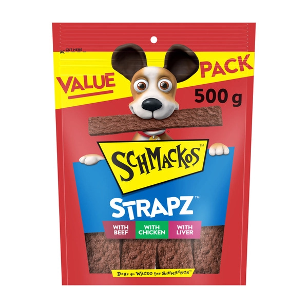 Schmackos Strapz SCHMACKOS STRAPZ DOG TREATS VARIETY 3 PACK 500G 