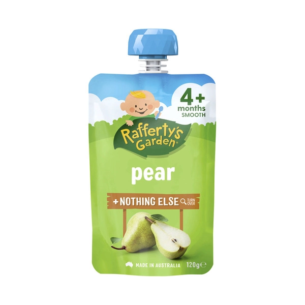 Rafferty's Garden Pear Puree and Nothing Else Baby Food Pouch 4+ Months 120g