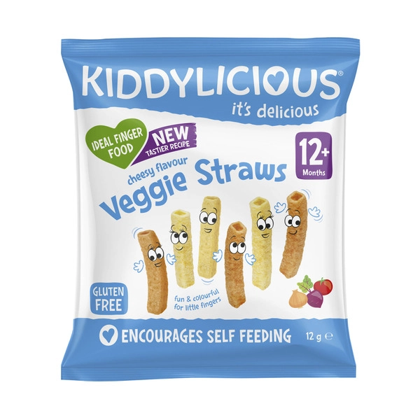 Kiddylicious Veggie Straws Cheesy Flavour 12g