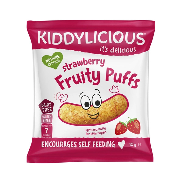 Kiddylicious Strawberry Fruity Puffs 10g